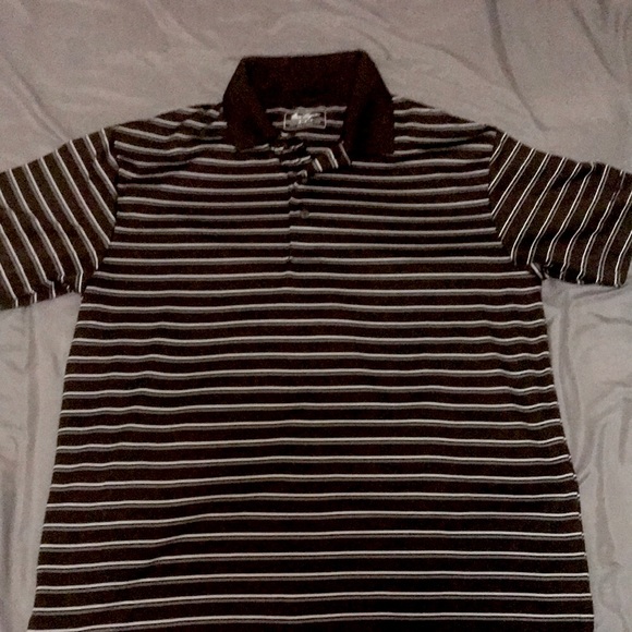 *WORN FEW TIMES* Black and White Stripe Polo - Picture 1 of 2
